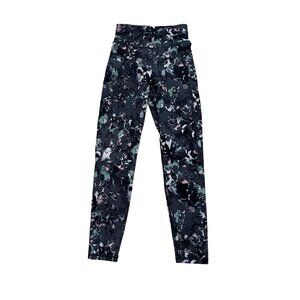 SWEATY BETTY Zero Gravity Slate Gray Nourish Print 7/8 Length Legging Sz XXS NEW